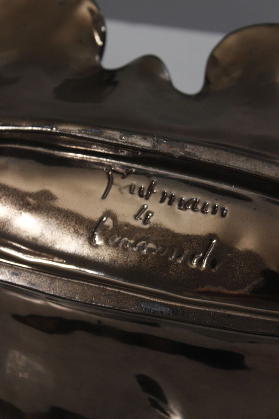 Image 1 of Grande coupe à fruits céramique vintage forme libre Ceramidi Marseille 1950s