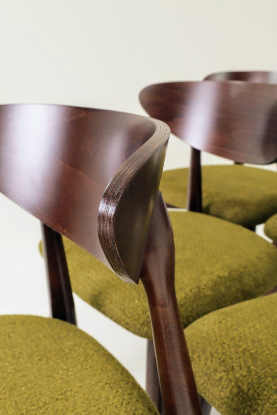 Image 1 of Eetkamerstoelen set van 6 scandinave ontwerp savage groen