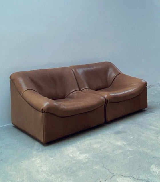 De Sede DS-46 vintage 2-zits bank buffelleer jaren 70 RETRO – 2 zitsbanken, Leather (photo 8 of 20)