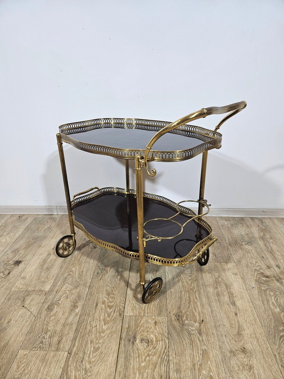 Carrello bar francese vintage di Maison Jansen, anni '60 – Carrelli bar, Brass, Hollywood Regency (photo 16 of 21)