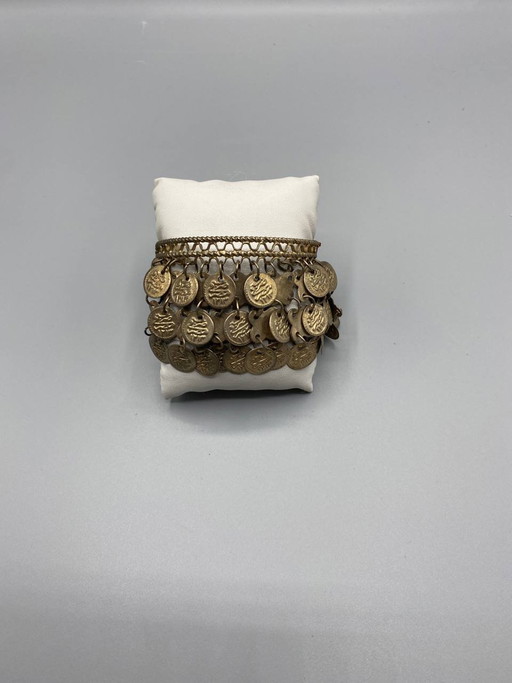Osmanisches Münz-Fußkettchen – Arabische Kalligrafie – Orientalisches Zeremonien-Schmuckset – decoratieve objecten