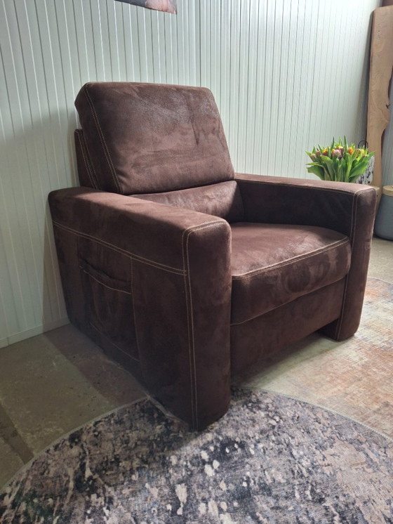 Image 1 of Sillón de cuero de lujo con soporte lumbar, nuevo