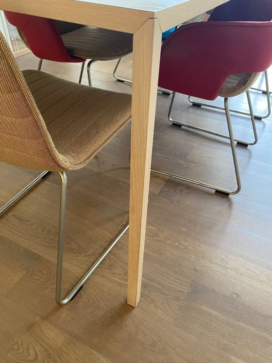 Image 1 of Arco Slim eettafel – Fenix wit blad – eiken onderstel – 240 cm