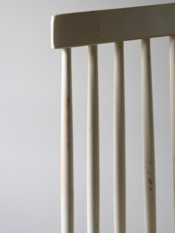 Image 1 of Set van 6 witte Pinstolar stoelen