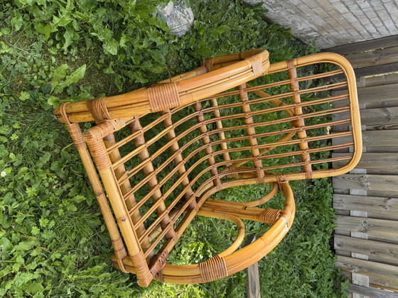 Exclusieve Authentieke Rotan Lounge Fauteuil – Vroeg Indonesisch Handwerk Jaren 40/50 – Rattan (photo 4 of 10)