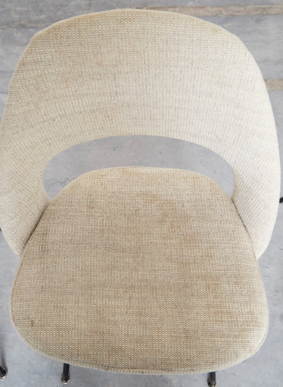 Nr. 72 Conferentiestoelen van Eero Saarinen voor Knoll, jaren 1950, set van 4 – Eetkamerstoelen, Wool (photo 14 of 15)