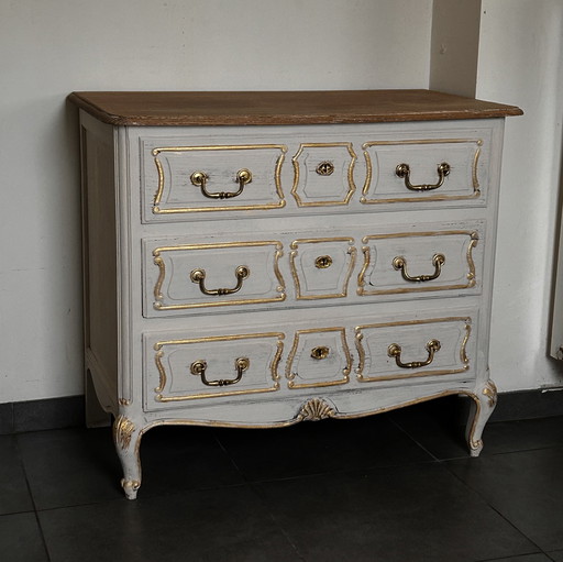 Country Dresser Color is Matt Off-white and Gold