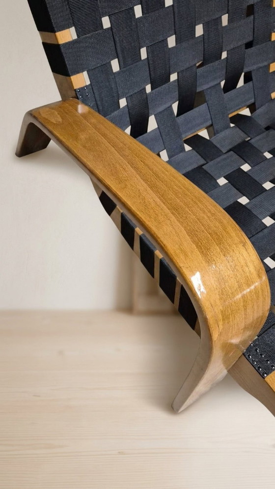 Par de sillones de madera tejida de mediados de siglo, década de 1950, Checoslovaquia, 68 × 90 × 100 cm (photo 11 of 14)
