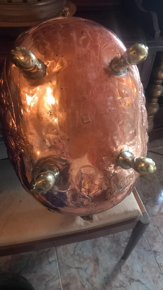 Image 1 of Kupferpflanzgefäß aus dem 19. Jahrhundert