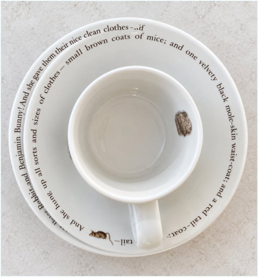 Set Tazza Ciotola Piatto Wedgwood Beatrix Potter Mrs. Tiggy-Winkle Vintage Made In England – servies, Ceramic