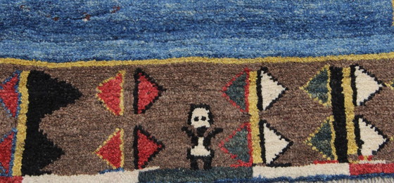 Image 1 of Original Perserteppich Gabbeh Ghashghai Orientteppich 142 cm x 99 cm Alt Natur