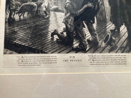 Image 1 of Tissot 1881 4 Etchings ‘The Prodigal Son’