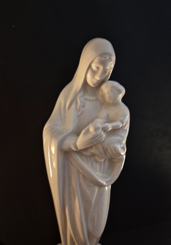 Image 1 of Art deco Madonna B S J Venlo made in Holland plateel porcelain