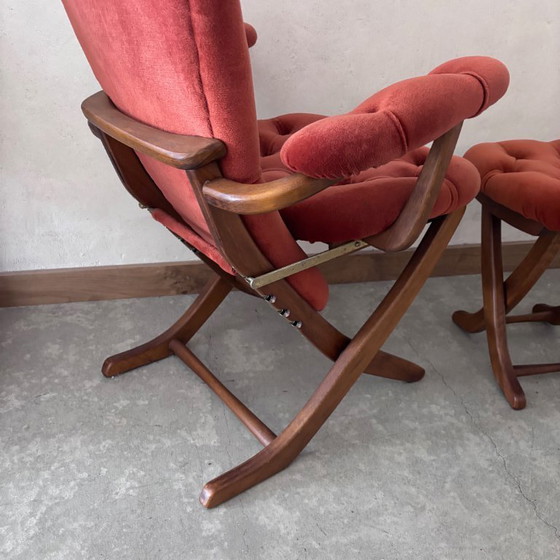 Image 1 of Verstelbare vintage fauteuil