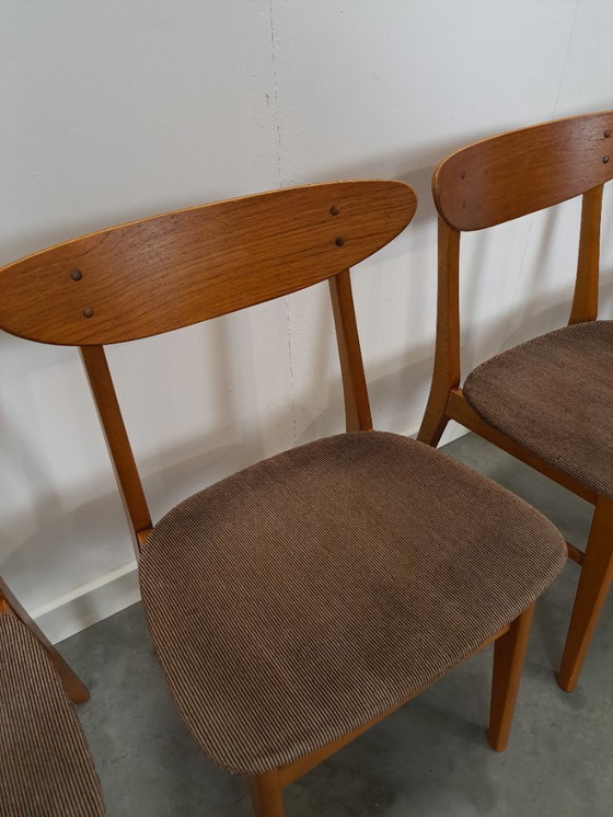 Image 1 of Set of 4 Deense teak Farstrup Møbler Model 210 eetkamerstoelen, dining chairs