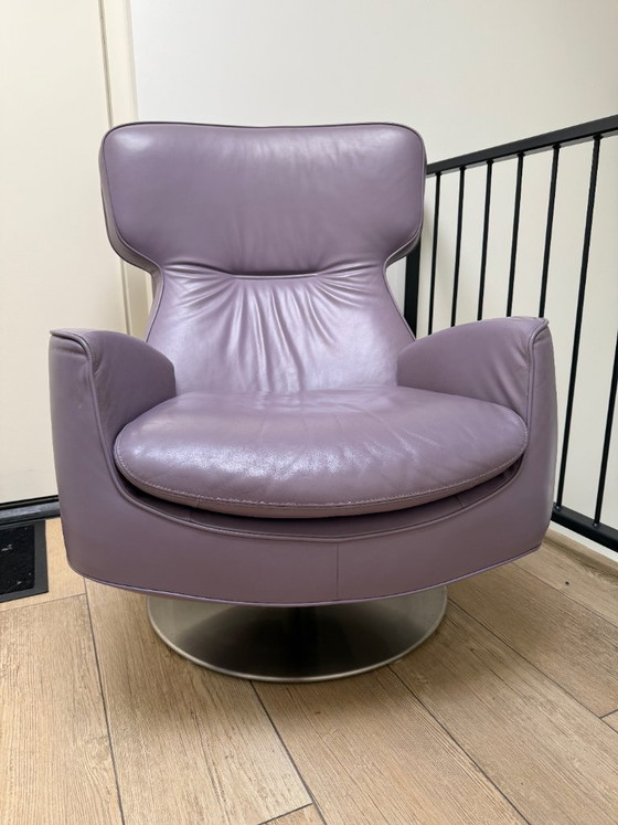 Image 1 of Leolux Ottana Plus relax fauteuil Lila Leder