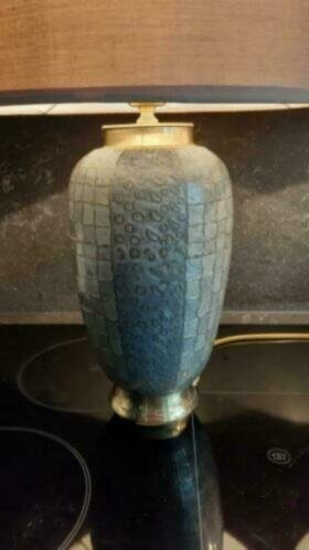 Image 1 of 2x Firma Regina Cloisonne Lamp With Riviera Maison Stainless Steel Shades