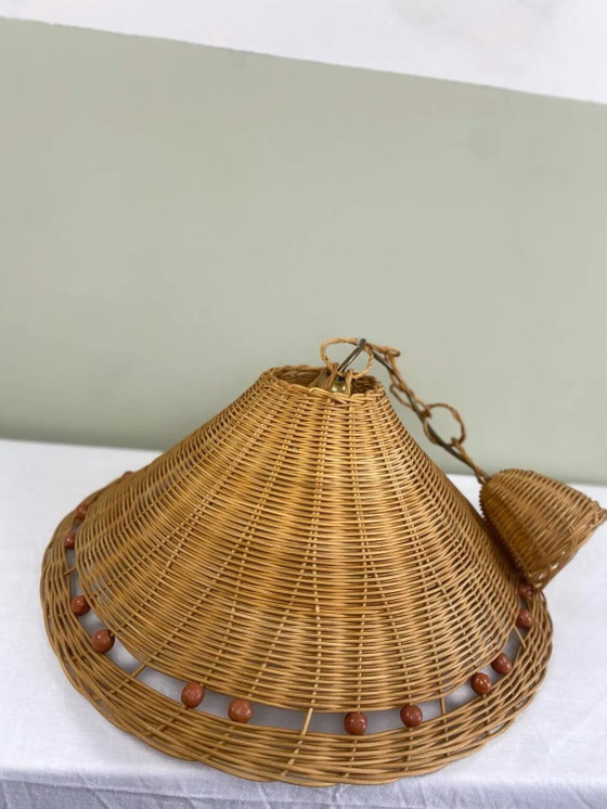Vintage wicker pendant light – Pendant lamps, Rattan (photo 8 of 18)