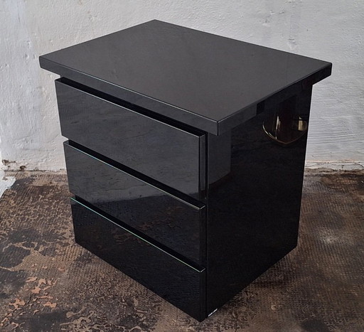 Roche Bobois David Lange High End Cabinet Chest of Drawers, Lacquered, Signed, 1970s – ladekasten, Wood