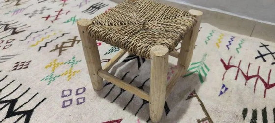 Marokkaanse handgemaakte stoel – Krukjes, Hout, Scandinavian (photo 5 of 6)