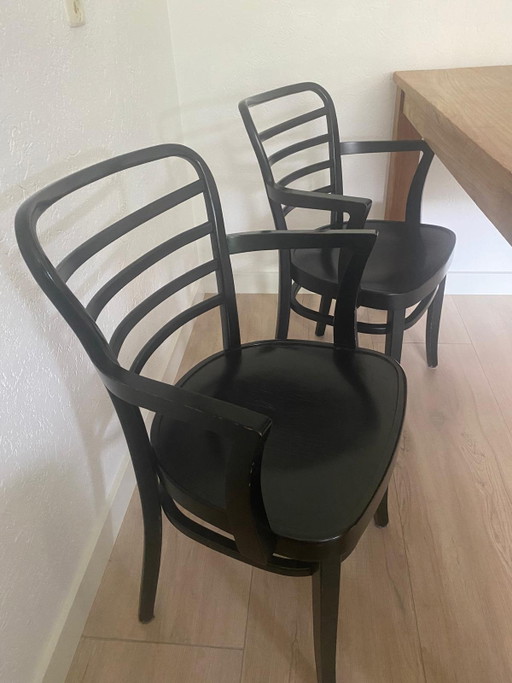 4 chaises Thonet - Bois noir – eetkamerstoelen, Wood