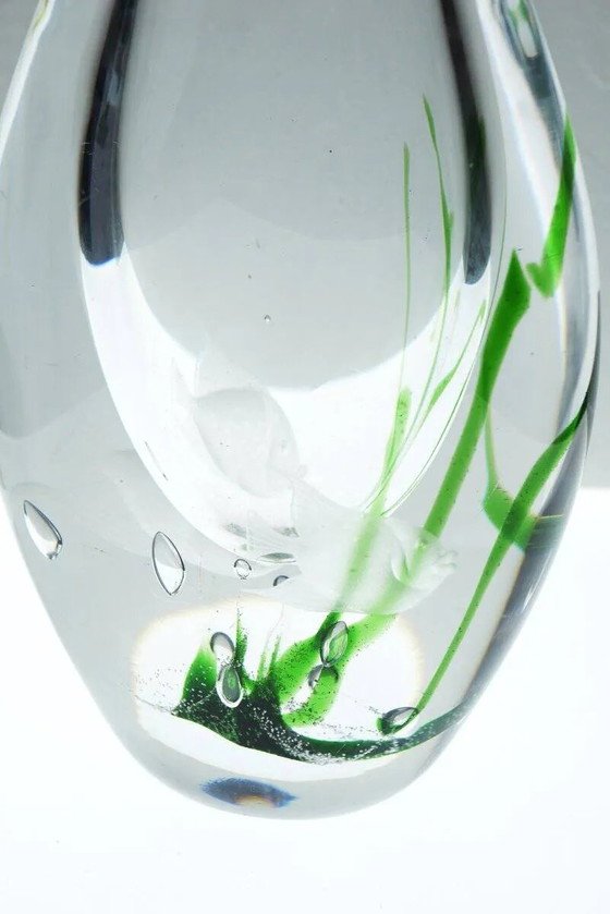 Image 1 of Seaweed & Fish Vases by V. L. Kosta, Set of 2