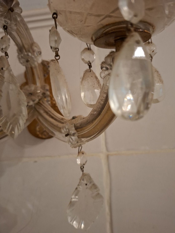 2 Apliques Maria Theresa, Metal, Cristal, Crema (foto 5 de 5)