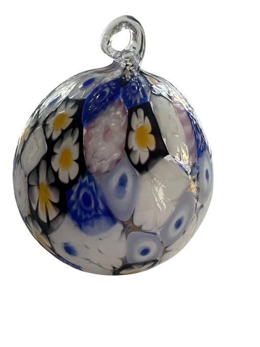 Boules de Noël en verre de Murano avec murrine millefiori