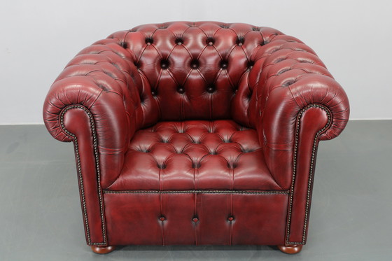 Image 1 of Vintage Leather Armchair, Czechoslovakia