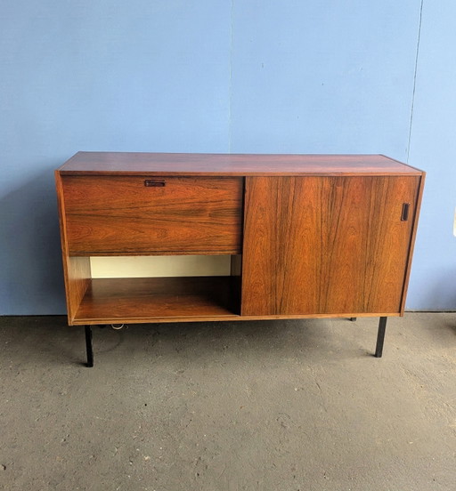 Mid Century Dressoir/ Wandkast Met Bargedeelte 1960s – Metal, Wood