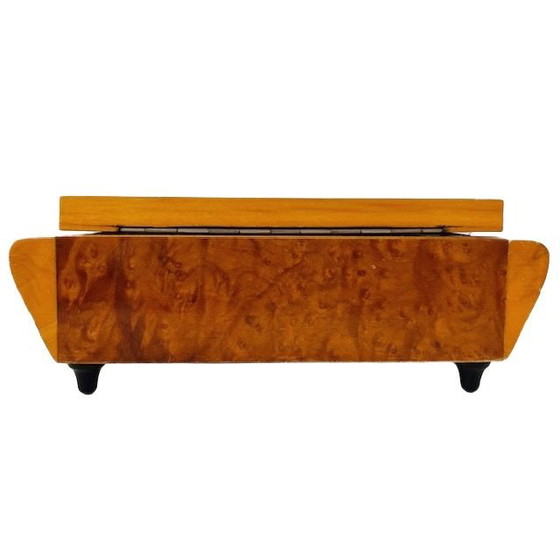 Image 1 of Portagioie vintage in legno intarsiato Thuya Burl