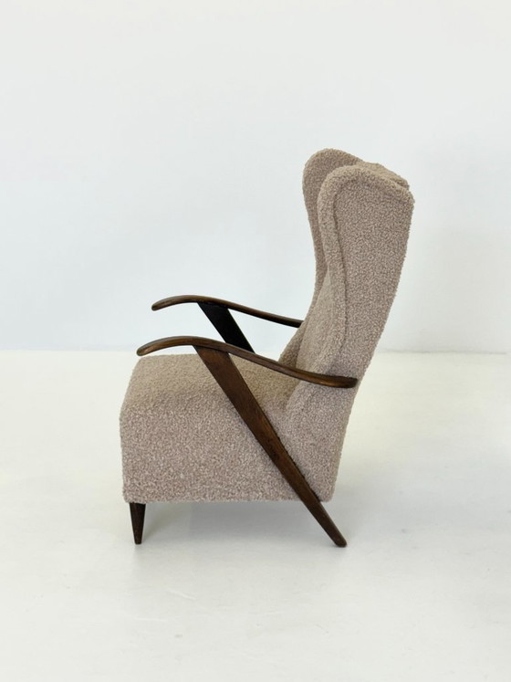 Fauteuil Melchiorre Bega En Bouclé Beige – Wood (photo 5 of 11)