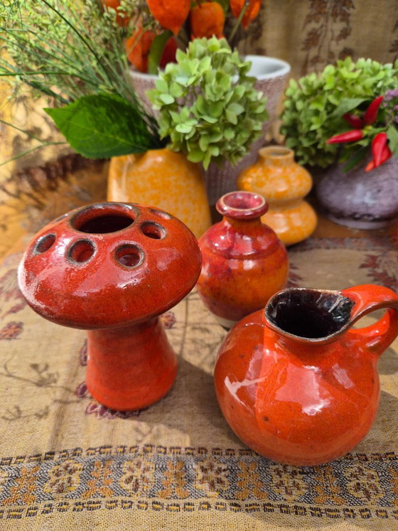 Original Ravelli Mushroom Vase Flower Arranger (Model 158) – 60s/70s Space Age – Ceramic (photo 3 of 6)