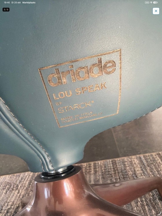 2x Driade Lou Speak Sillones Cupra, Cuero, Metal, Azul (foto 3 de 5)