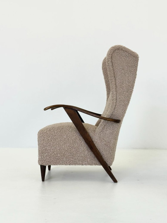Fauteuil Melchiorre Bega En Bouclé Beige – Wood (photo 3 of 11)