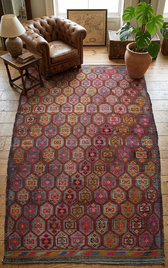 Vintage Anatolian Yoruk Kilim 277 × 156 cm – Handwoven Wool Rug – Rugs & carpets (photo 3 of 11)