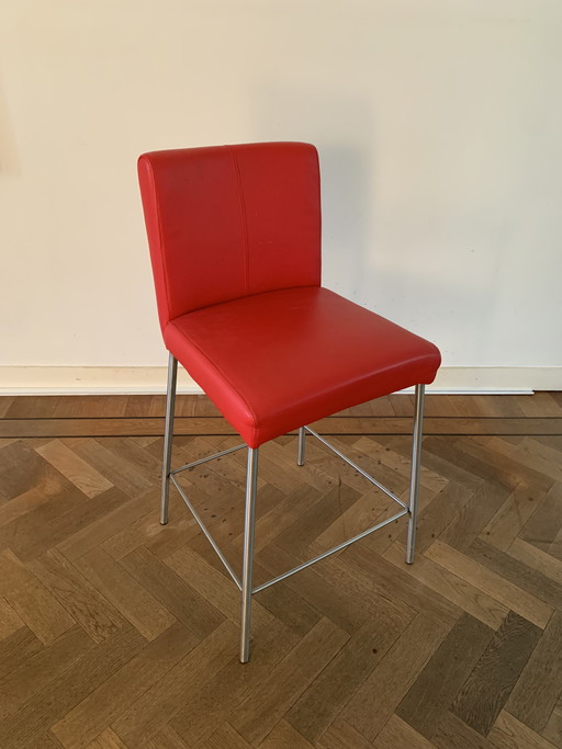 Leather bar stool