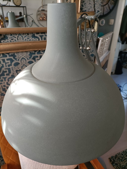 Industrial Steinhouwer floor lamp, matt grey, reading lamp.