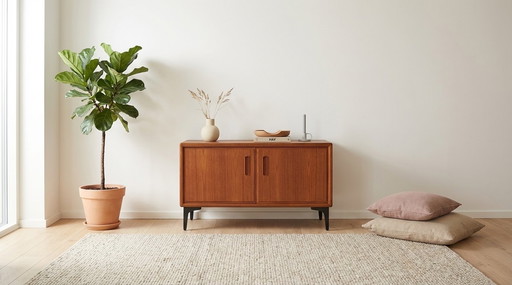 Credenza vintage in teak “VESKAR”. 