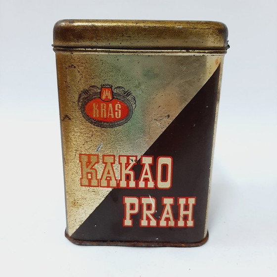 Image 1 of Vintage tin can of cocoa powder with the brand "Kraš"