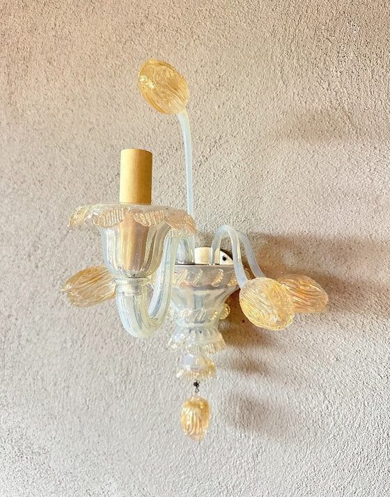 Vintage paar Murano wandlampen – Metaal, Murano Glas (photo 16 of 16)