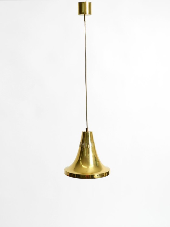 Image 1 of Originele Hans-Agne Jakobsson koperen hanglamp uit de jaren 60, model T 598, van Markaryd, Zweden