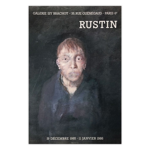 Jean RUSTIN Expo 86 - Galerie Isy Brachot - Affiche Paris 1986