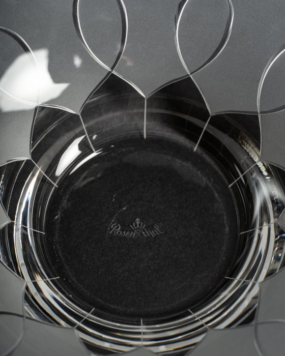 Image 1 of Rosenthal Bjorn Wiinblad LOTUS Large Glass Vase H23,5cm & Matching Bowl D20cm