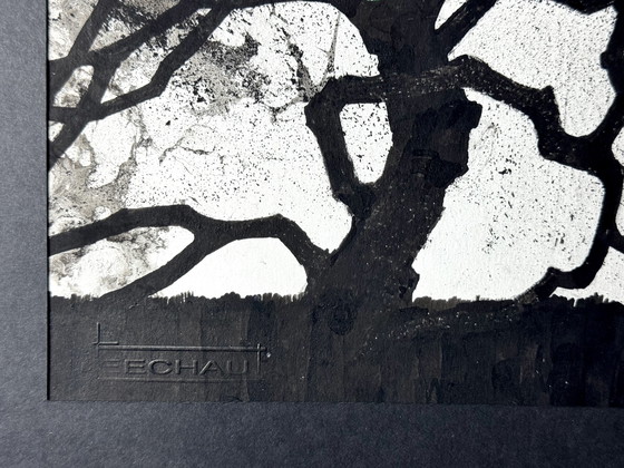 Image 1 of Eugène Eechaut (1928-2019) - Ink trees, diptych 1975, framed 