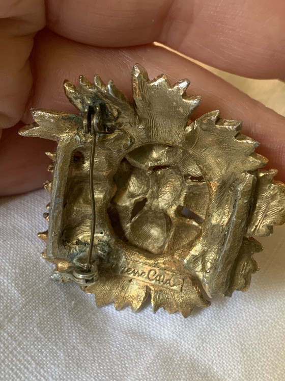 Broche Vintage Pierre Cardin - Style Space Age 3D - Fleur Or Ambré & Rhodium – Cadeaux, Metal, Other (photo 9 of 12)