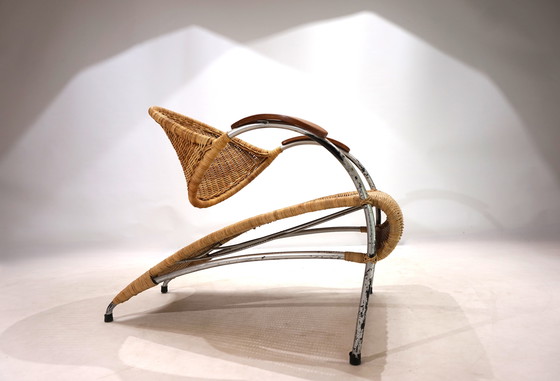 Image 1 of Rattan Streamline lounge chair, 1970