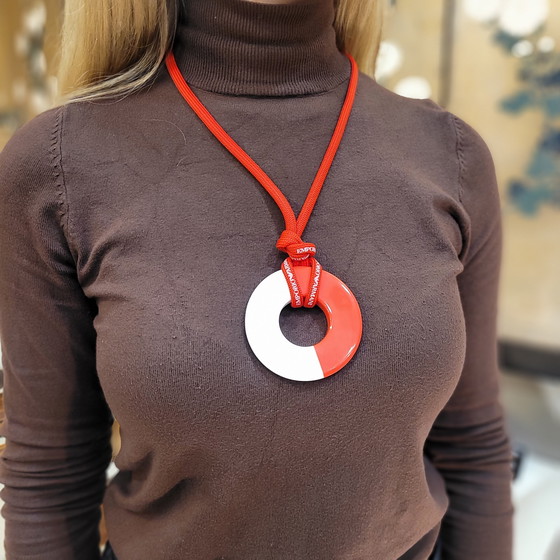Image 1 of Collana bianca e rossa, Emporio Armani, anni 2010 - Italia