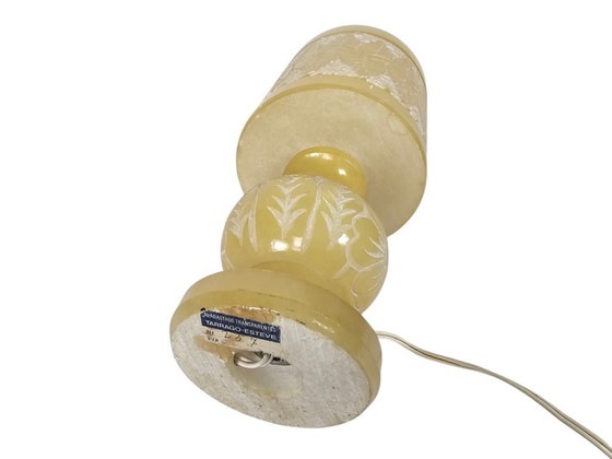 Image 1 of Tarago Esteve - Alabaster - Table lamp - Sgraffito - Spain - 3rd quarter of the 20th century