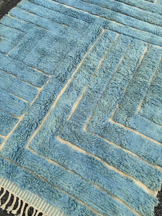 Moroccan Mrirt Rug Blue 185x250 cm, Handmade Berber Wool Rug – Rugs & carpets (photo 9 of 9)